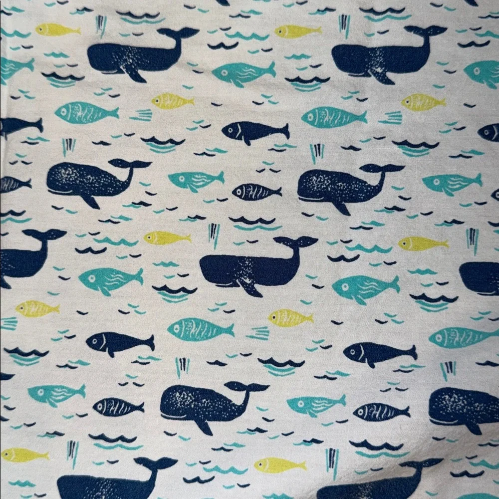 Scout Full Sheet Set – Whale Print | Full Size | 4pc Coastal Kids Bedding